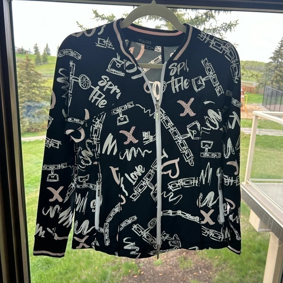 Bylyse by Spenard  track jacket with rhinestone details (small on the X’s) sz S - Picture 1 of 6